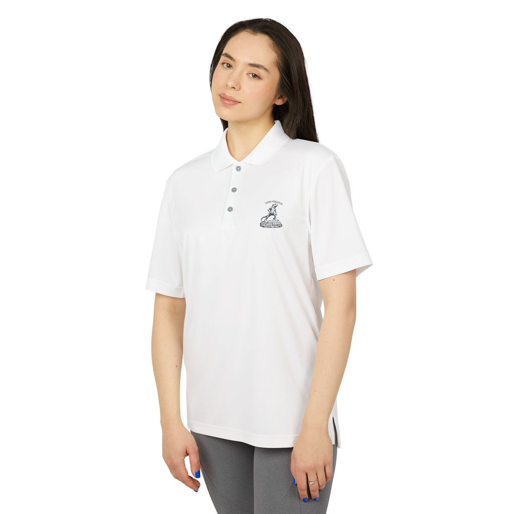 Performance Polo — Small Surfing Skull Chest Logo
