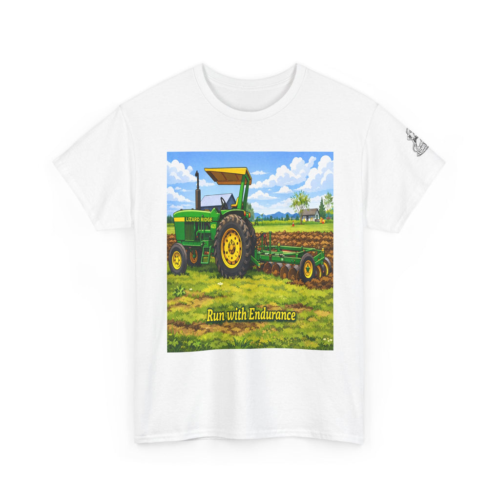 Tractor Field Crewneck Tee — Run with Endurance Farm Shirt