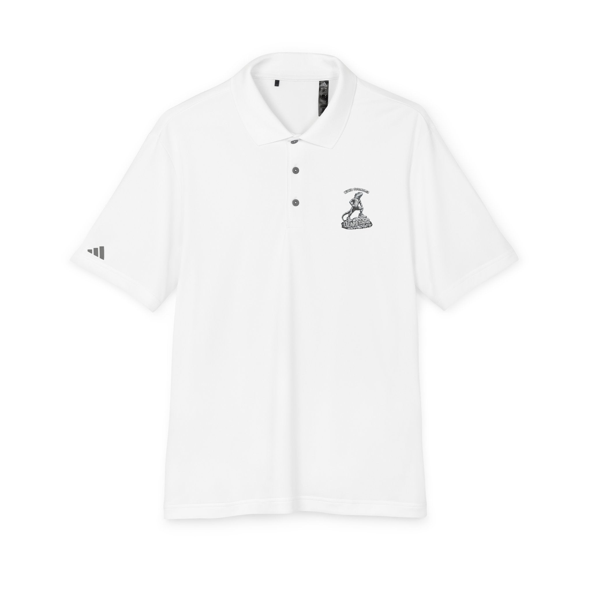 Performance Polo — Small Surfing Skull Chest Logo