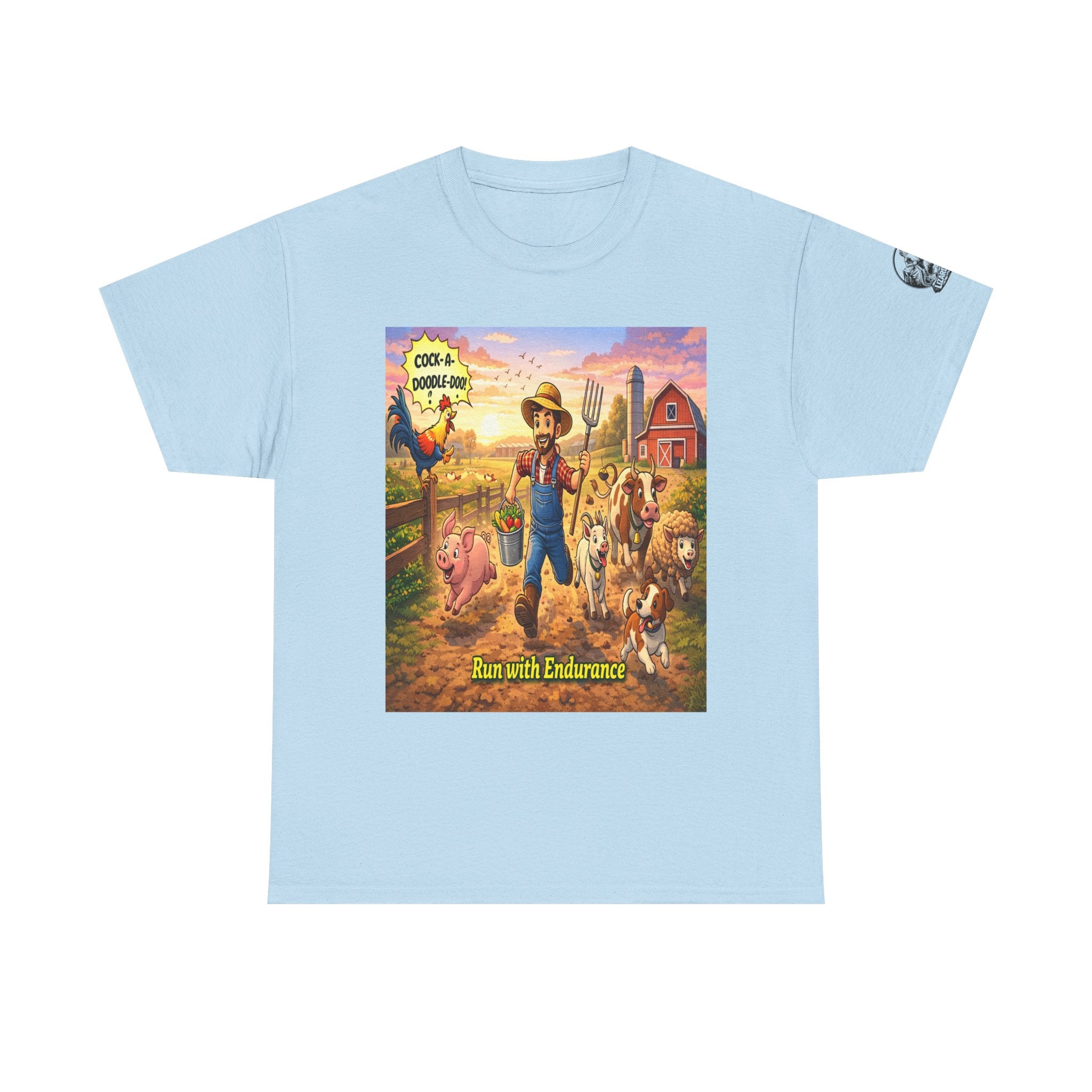 Farm Life Tee — "Run with Endurance" Inspirational Farm Animal T‑Shirt