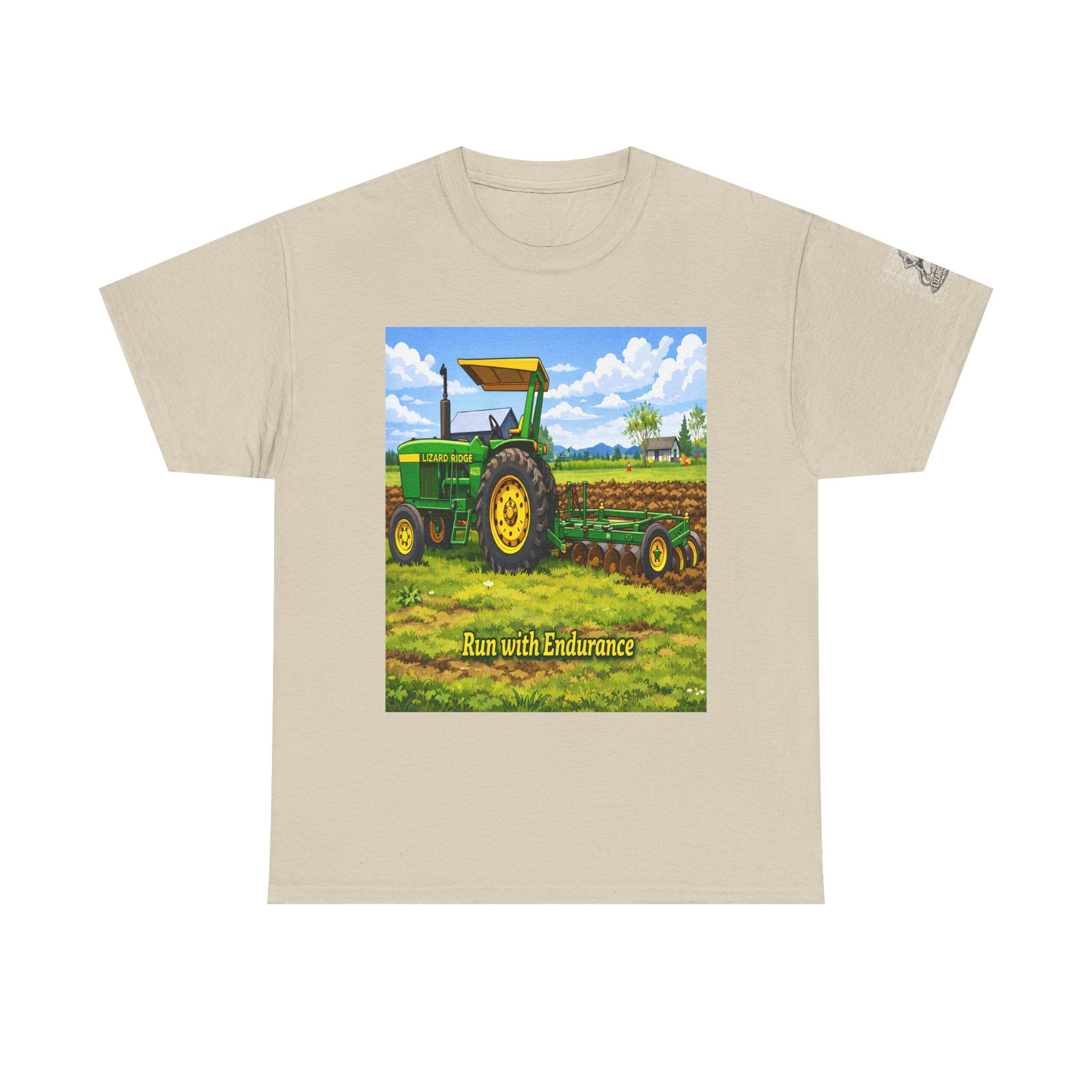Tractor Field Crewneck Tee — Run with Endurance Farm Shirt