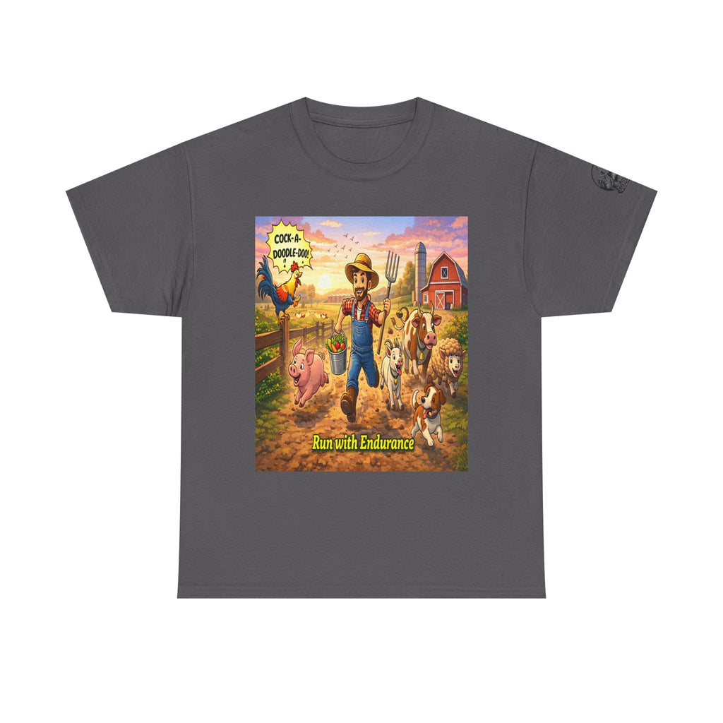 Farm Life Tee — "Run with Endurance" Inspirational Farm Animal T‑Shirt