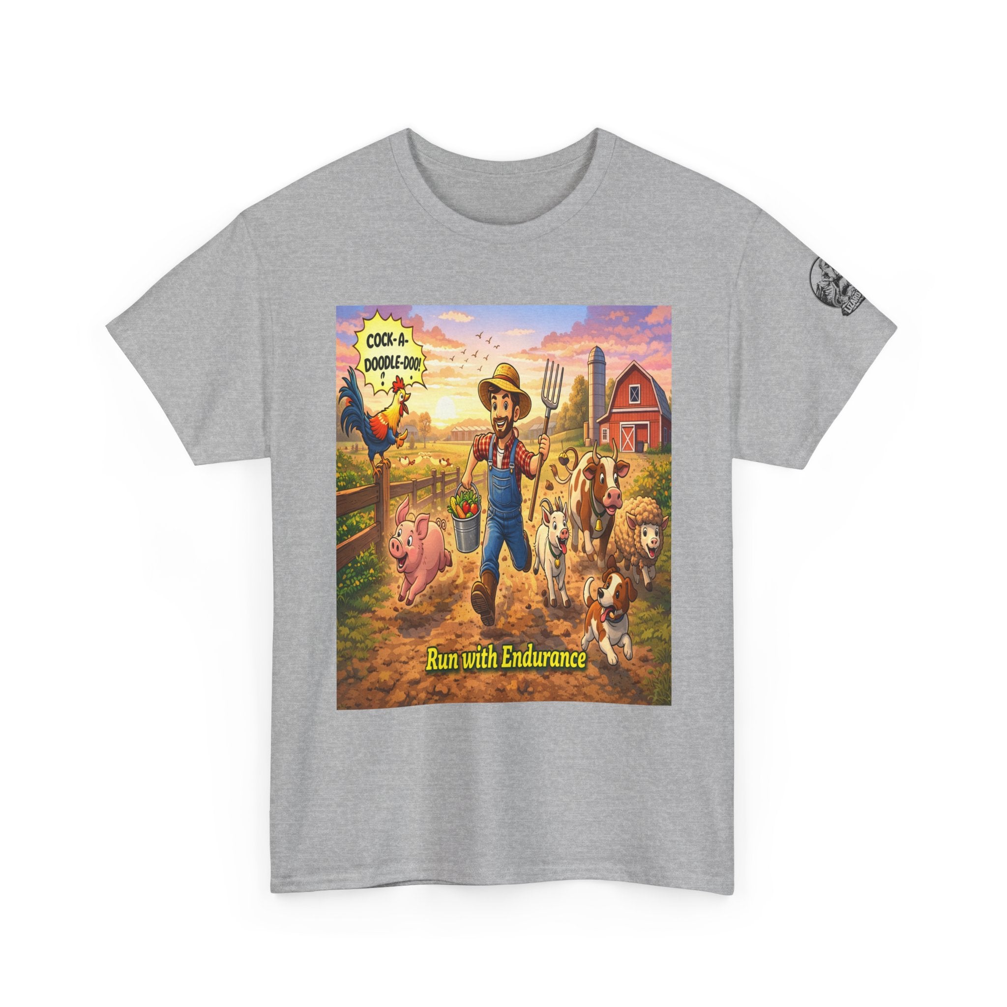 Farm Life Tee — "Run with Endurance" Inspirational Farm Animal T‑Shirt