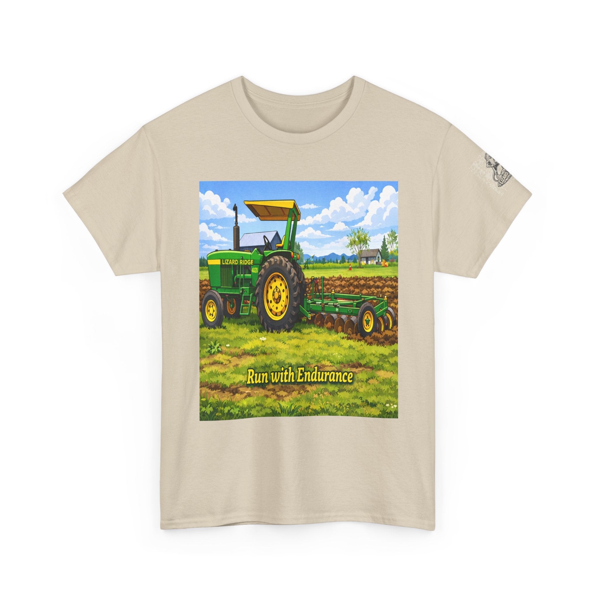 Tractor Field Crewneck Tee — Run with Endurance Farm Shirt