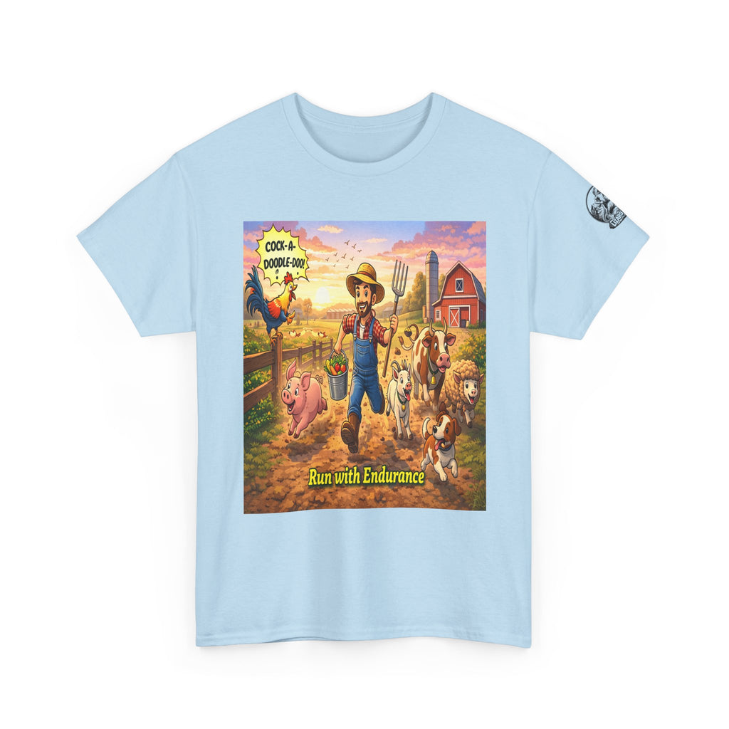 Farm Life Tee — "Run with Endurance" Inspirational Farm Animal T‑Shirt