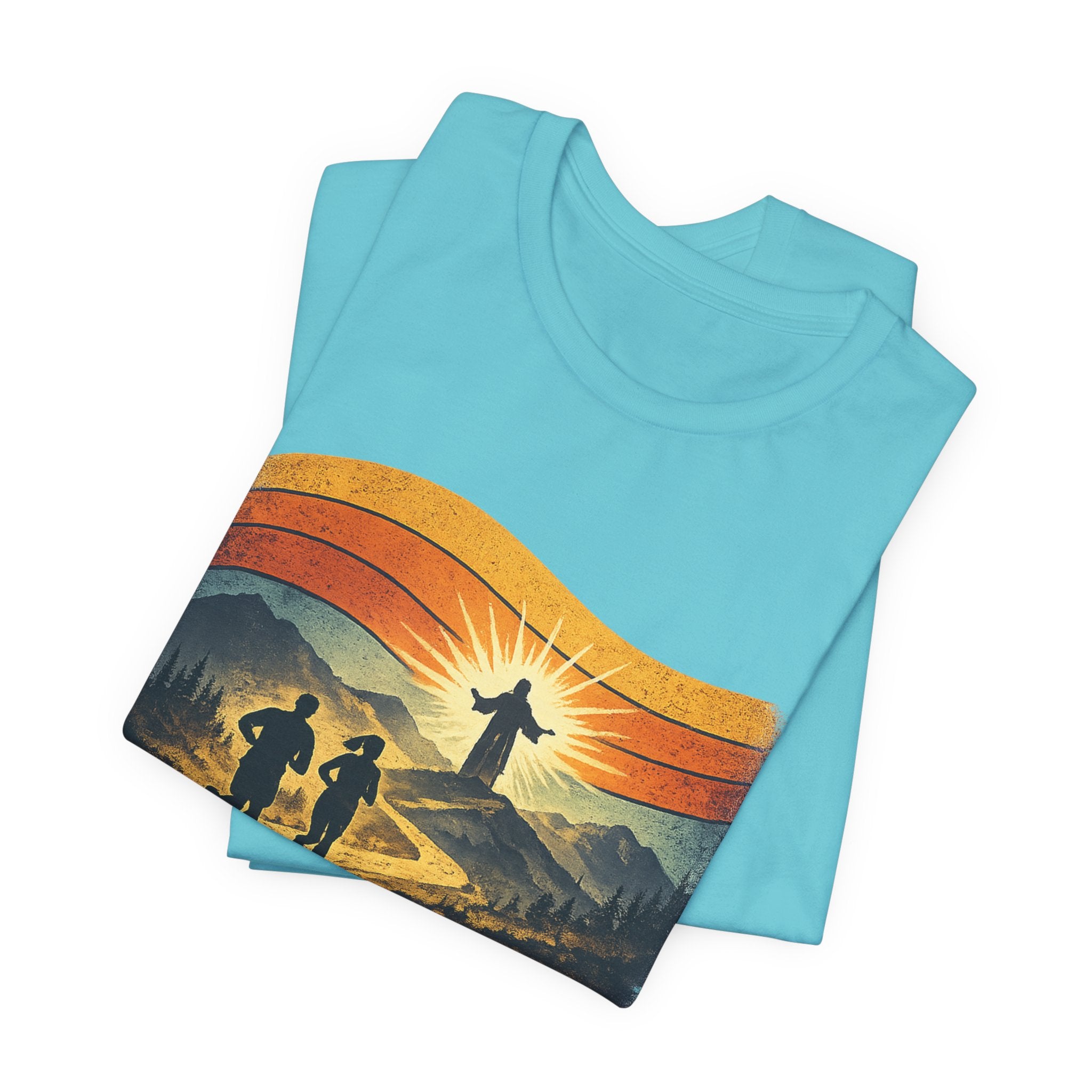 Christian Running Tee — "Run with Endurance, Looking Unto Jesus" T-Shirt
