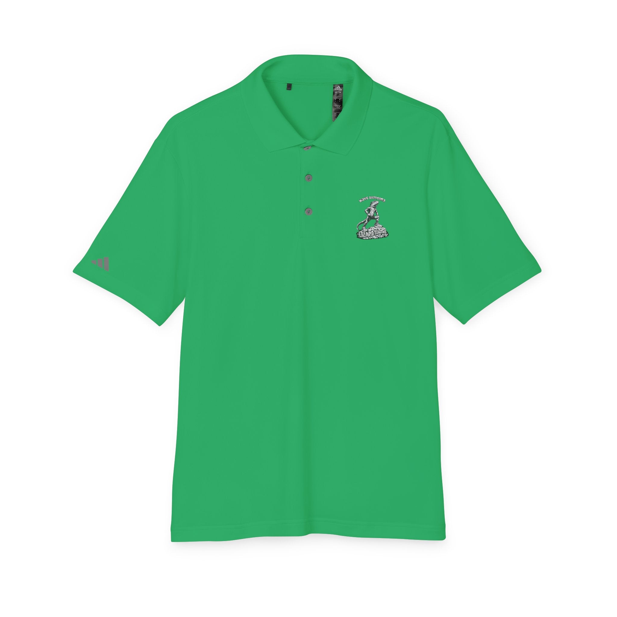 Performance Polo — Small Surfing Skull Chest Logo