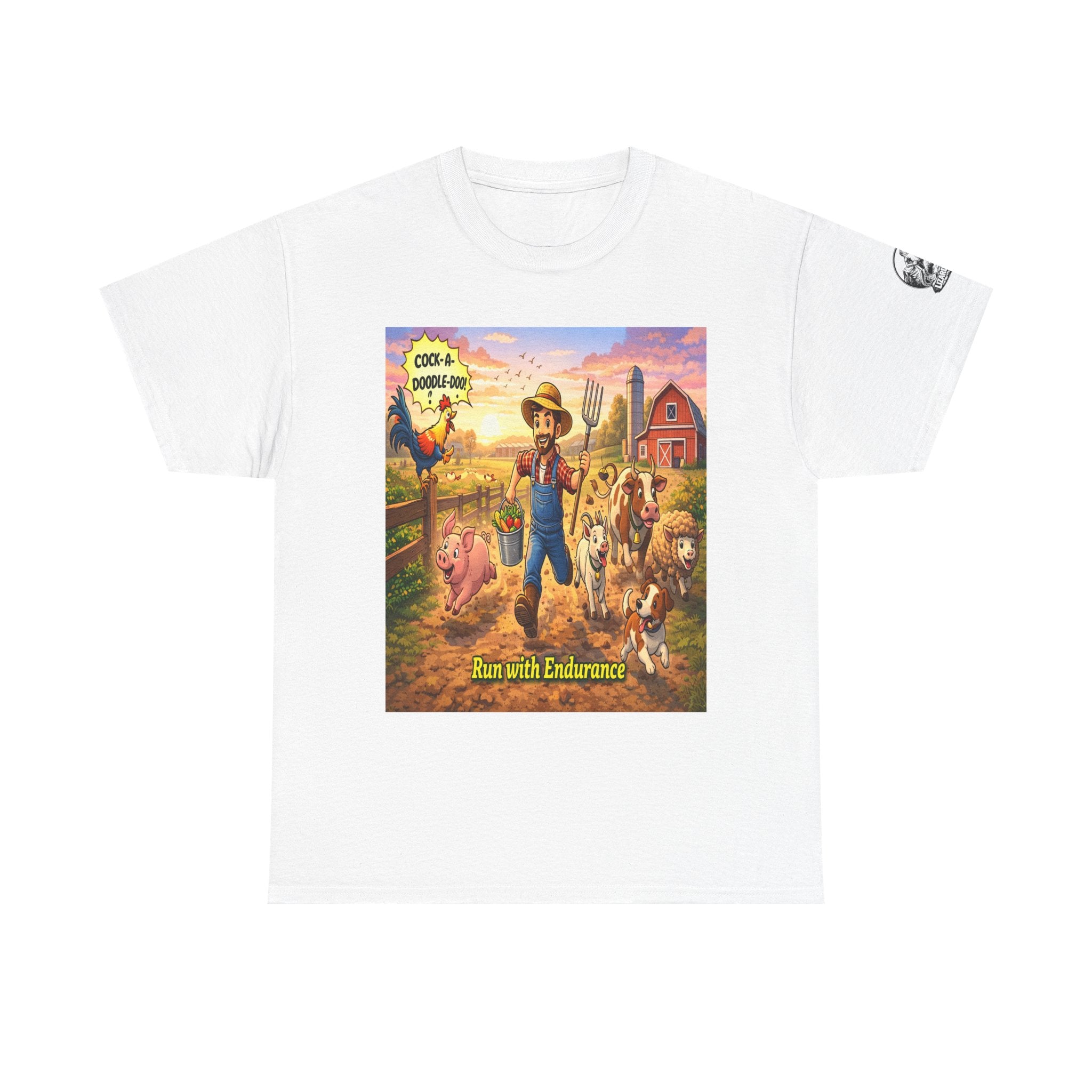 Farm Life Tee — "Run with Endurance" Inspirational Farm Animal T‑Shirt