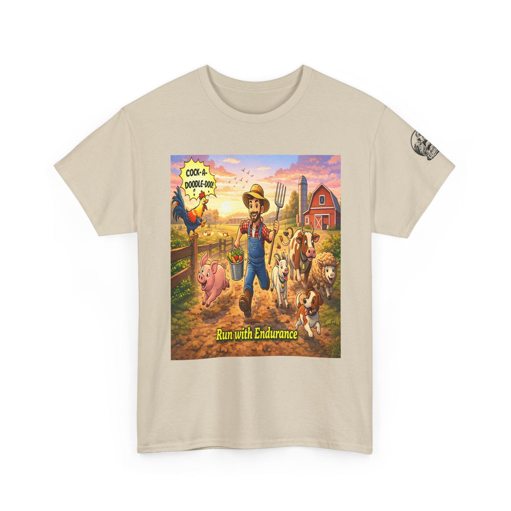 Farm Life Tee — "Run with Endurance" Inspirational Farm Animal T‑Shirt