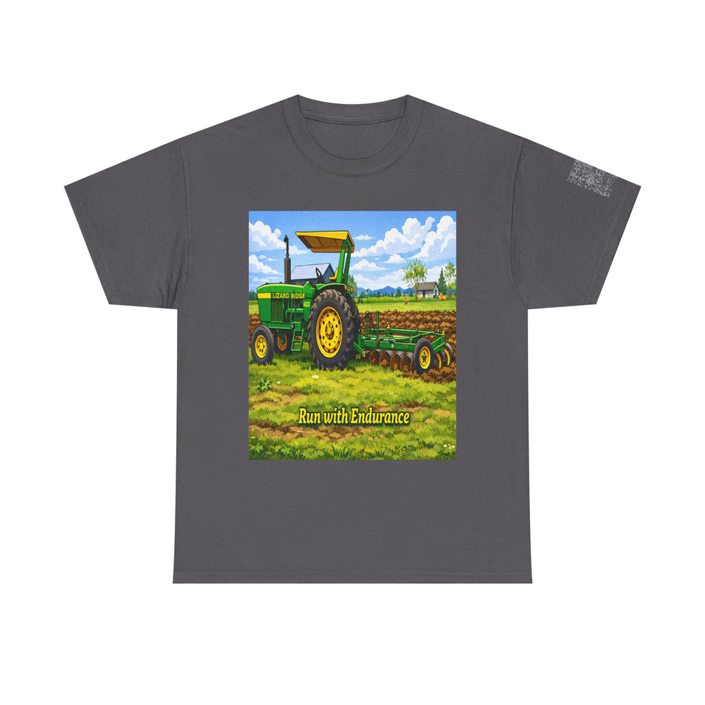Tractor Field Crewneck Tee — Run with Endurance Farm Shirt