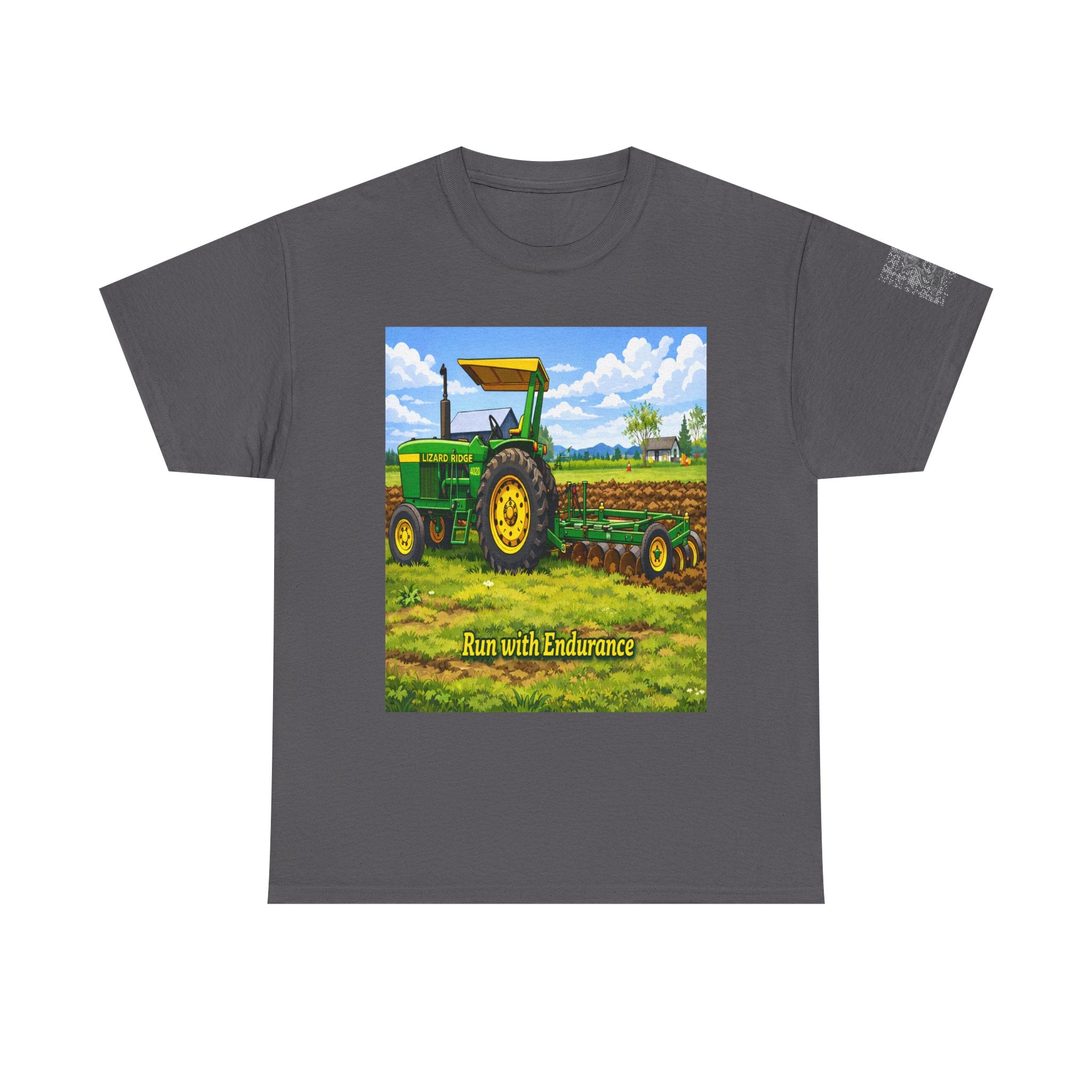 Tractor Field Crewneck Tee — Run with Endurance Farm Shirt
