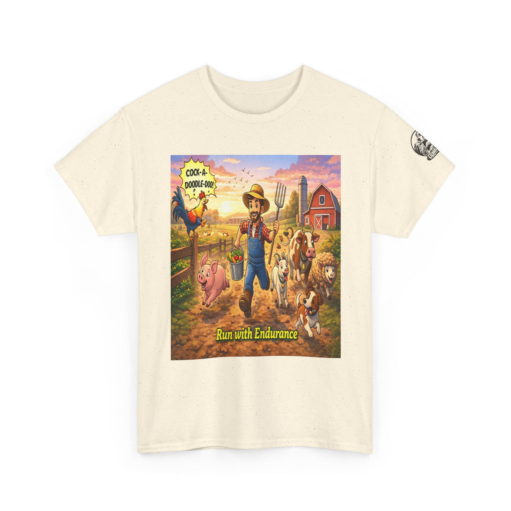 Farm Life Tee — "Run with Endurance" Inspirational Farm Animal T‑Shirt