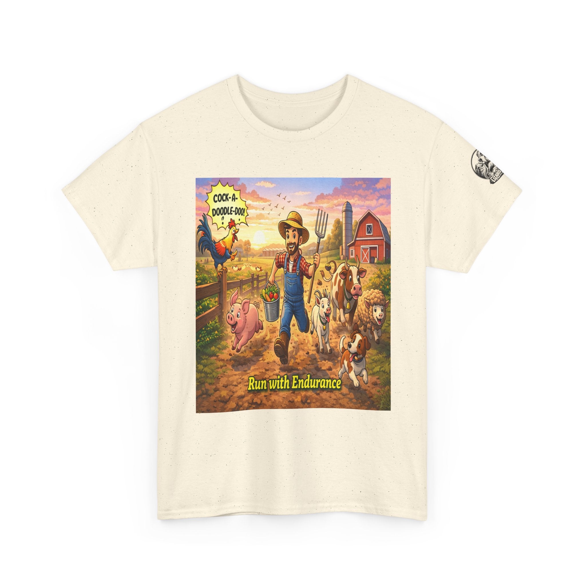 Farm Life Tee — "Run with Endurance" Inspirational Farm Animal T‑Shirt