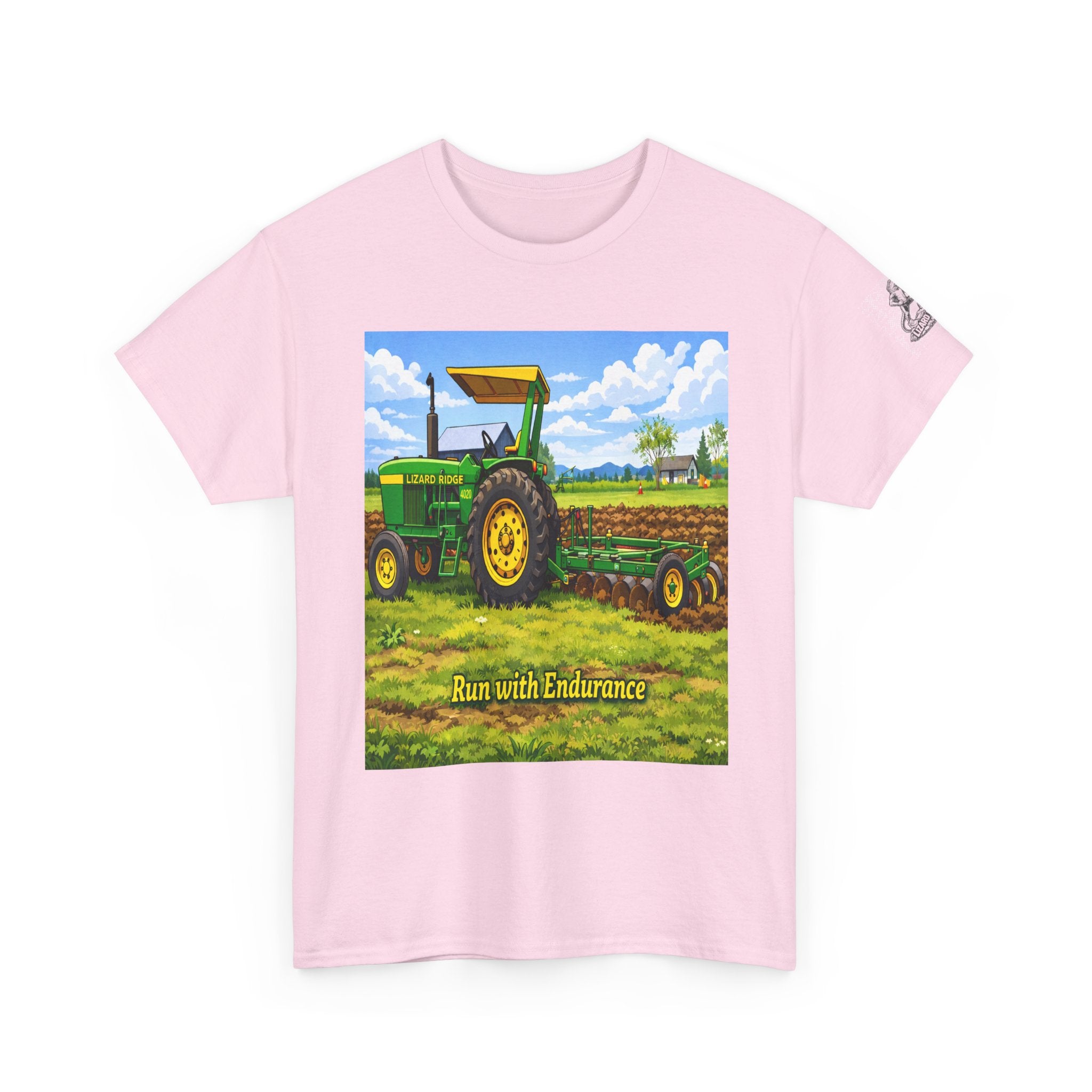 Tractor Field Crewneck Tee — Run with Endurance Farm Shirt