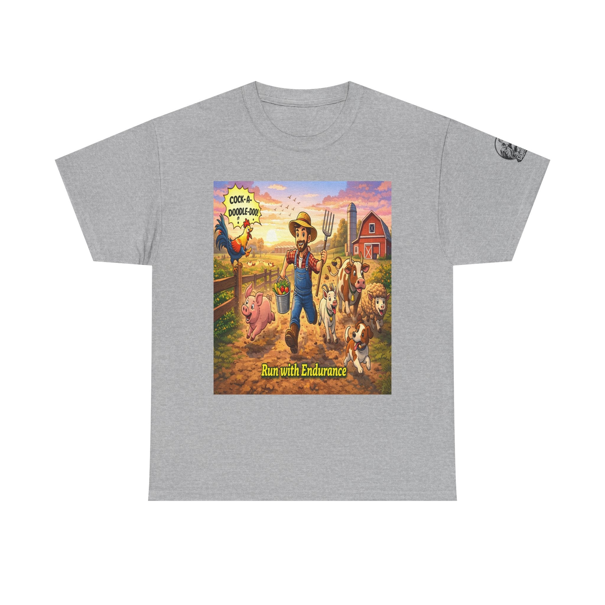 Farm Life Tee — "Run with Endurance" Inspirational Farm Animal T‑Shirt
