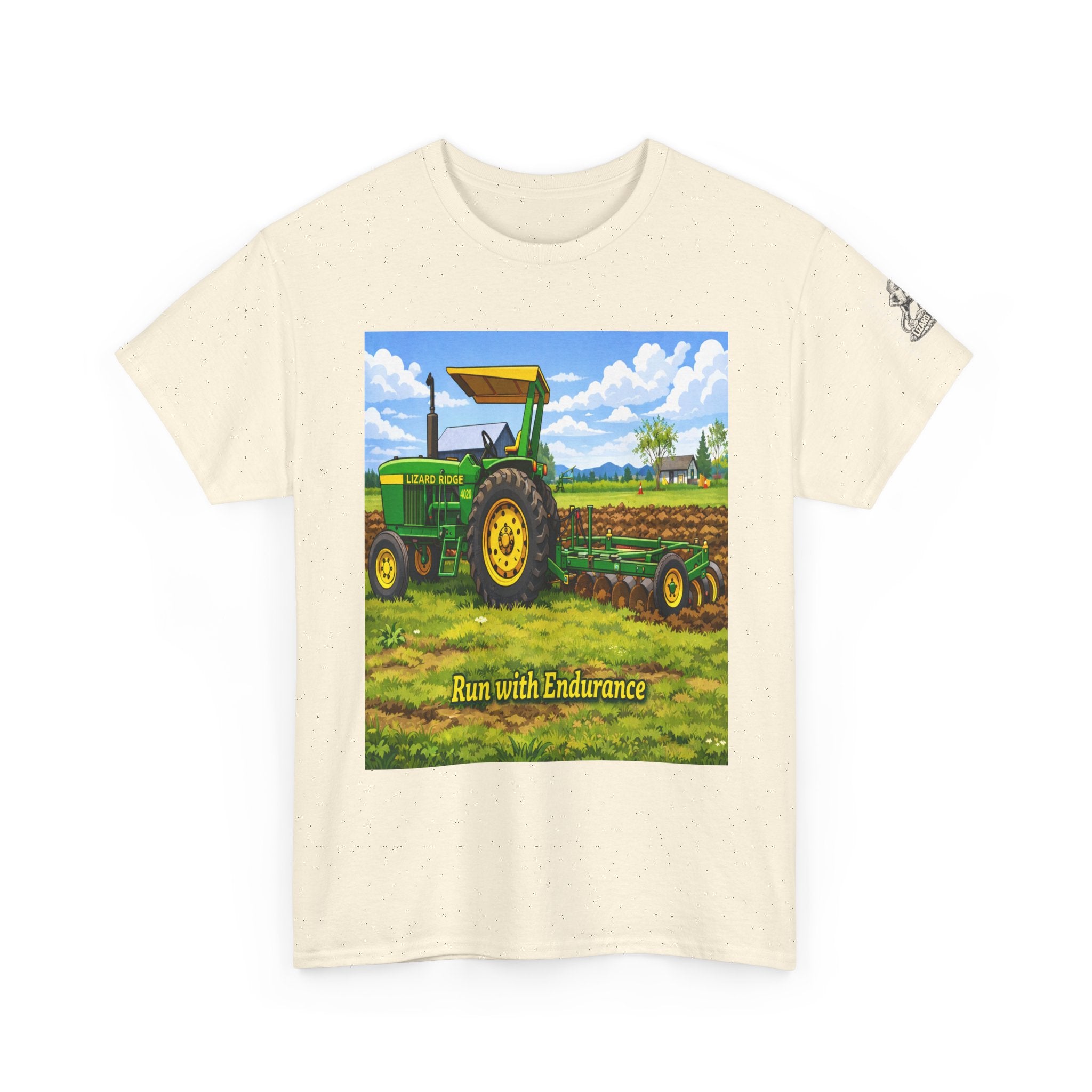 Tractor Field Crewneck Tee — Run with Endurance Farm Shirt