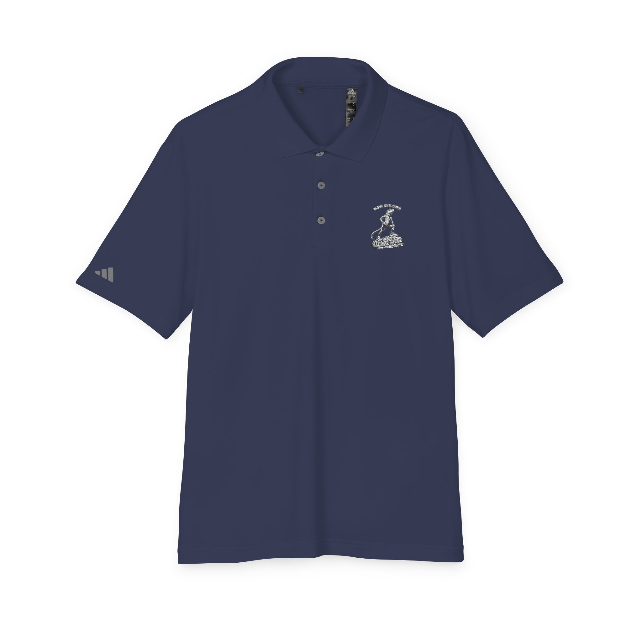 Performance Polo — Small Surfing Skull Chest Logo