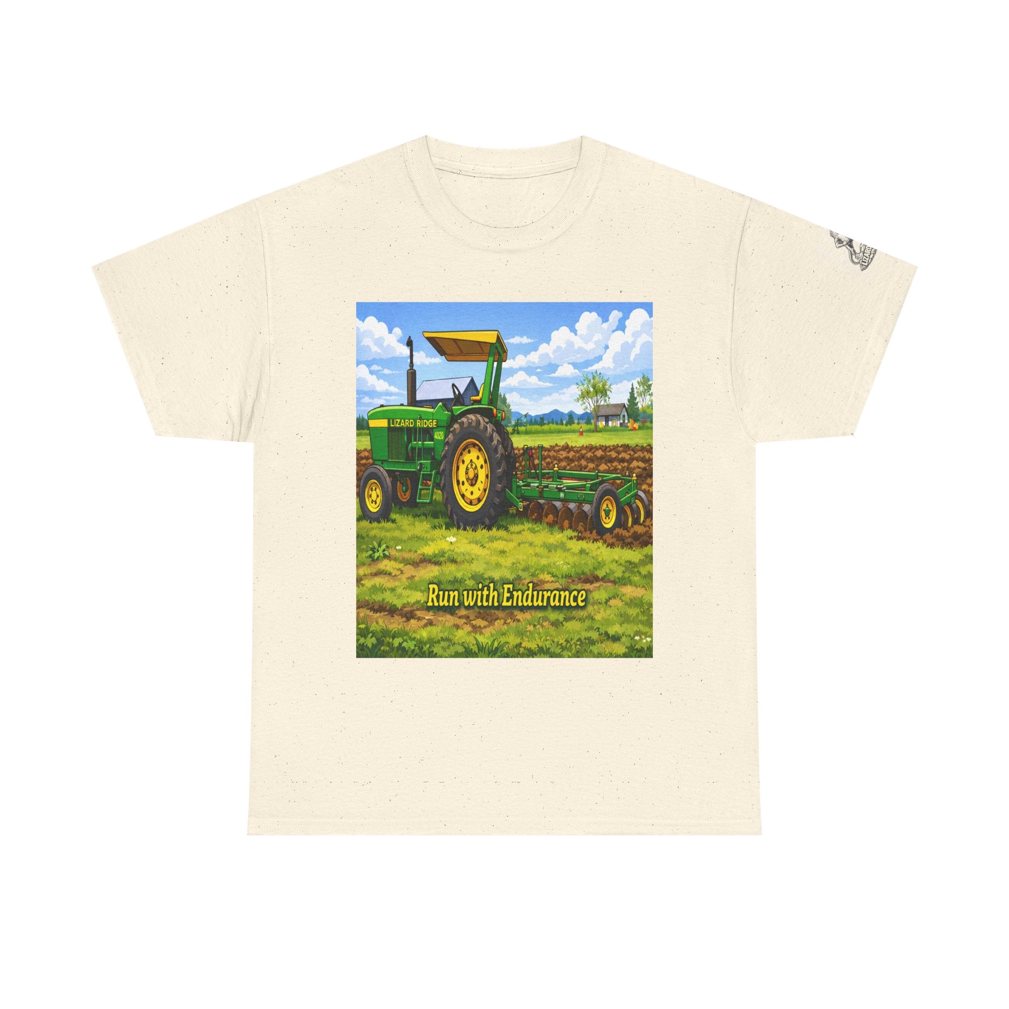 Tractor Field Crewneck Tee — Run with Endurance Farm Shirt