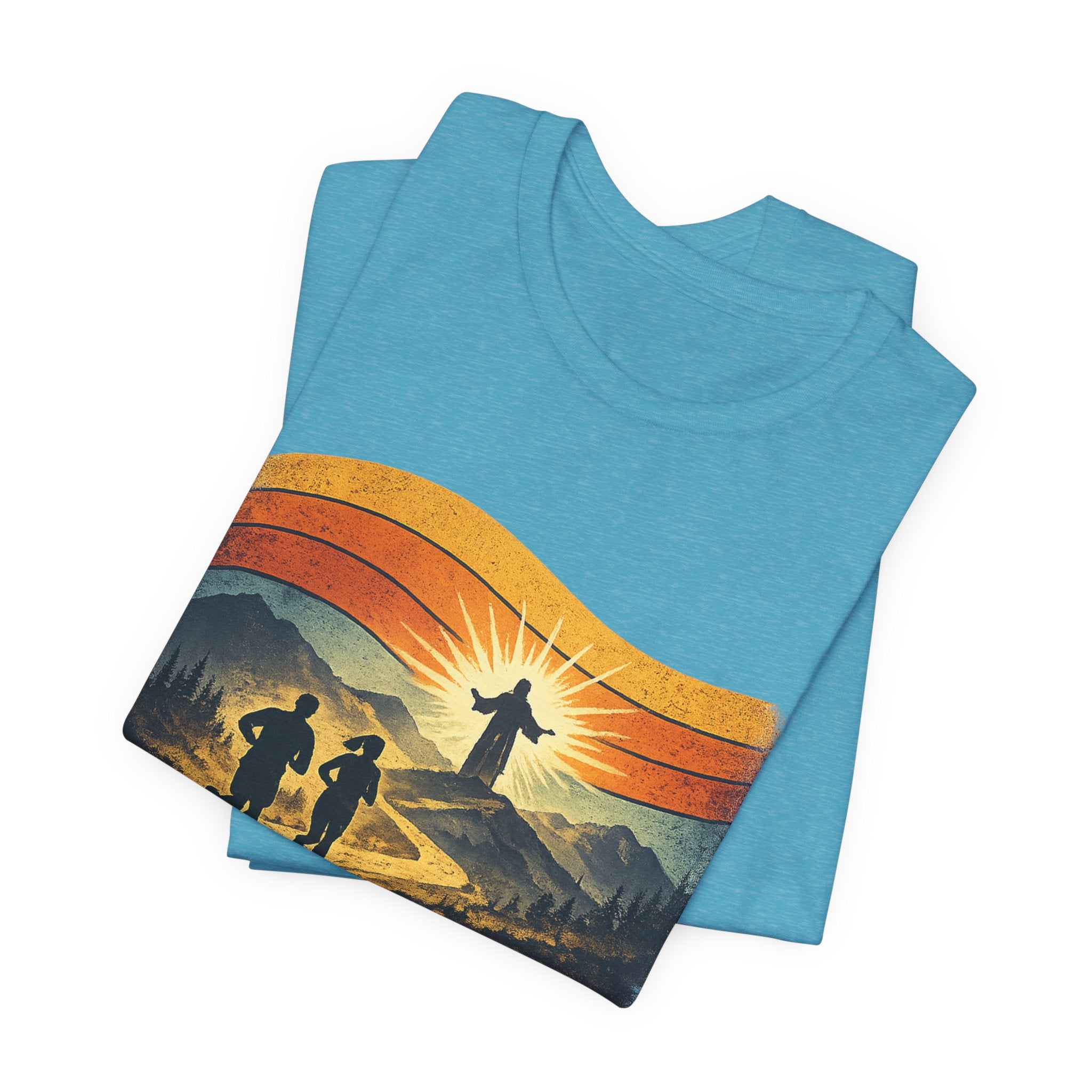 Christian Running Tee — "Run with Endurance, Looking Unto Jesus" T-Shirt