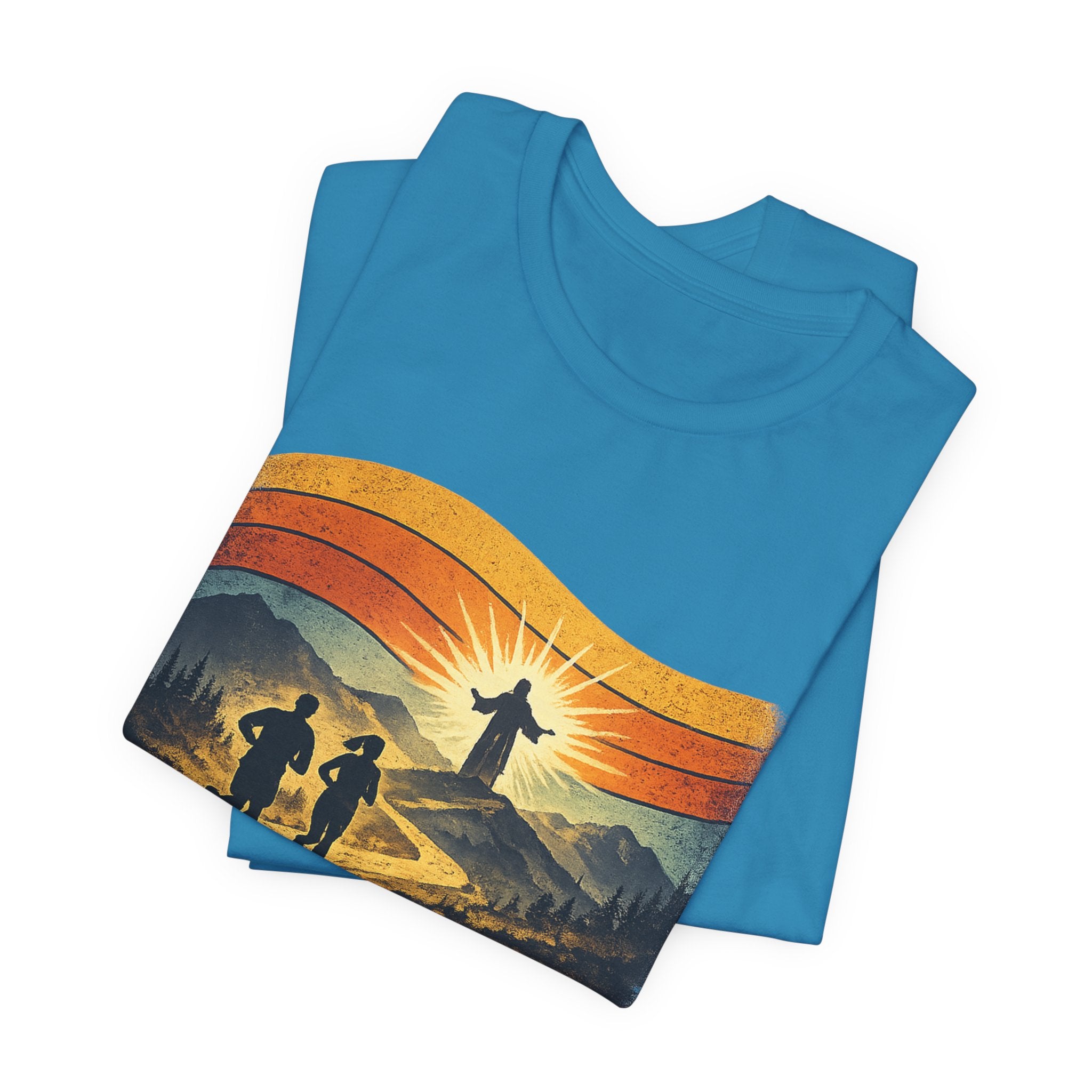 Christian Running Tee — "Run with Endurance, Looking Unto Jesus" T-Shirt