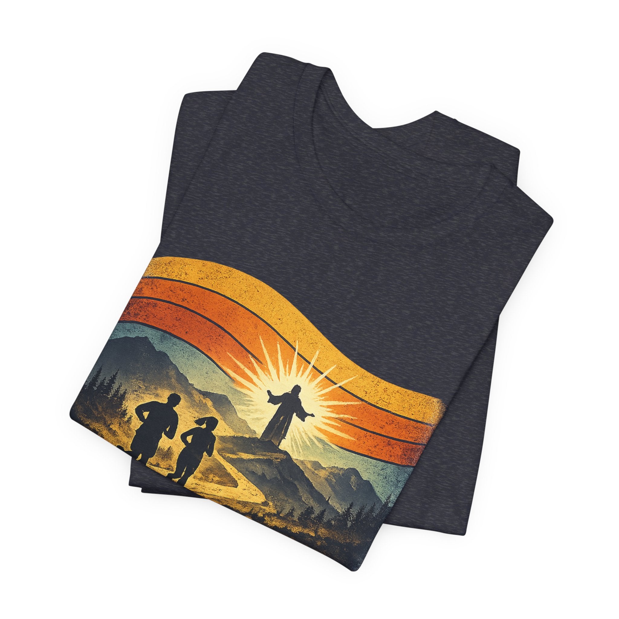 Christian Running Tee — "Run with Endurance, Looking Unto Jesus" T-Shirt