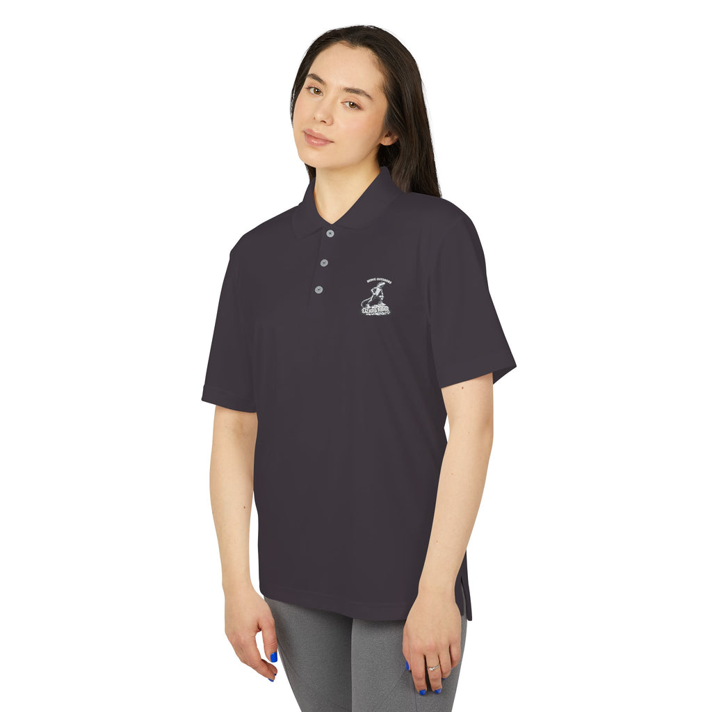 Performance Polo — Small Surfing Skull Chest Logo