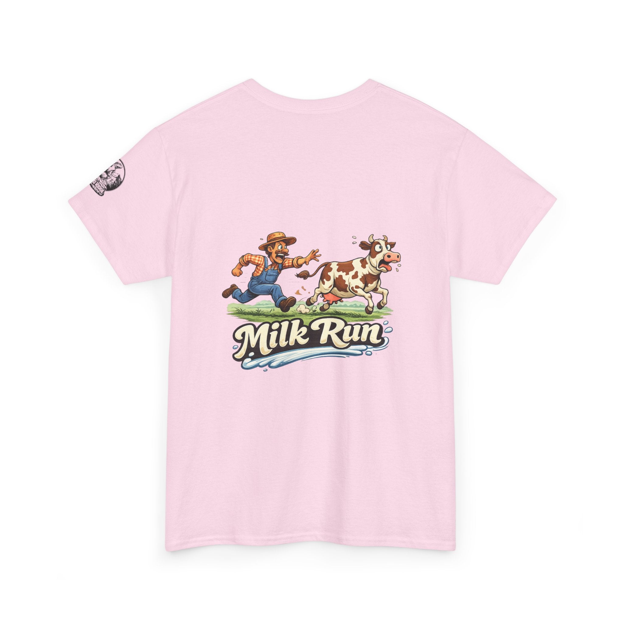 Milk Run T-Shirt — Retro Farmer & Cow Graphic Tee