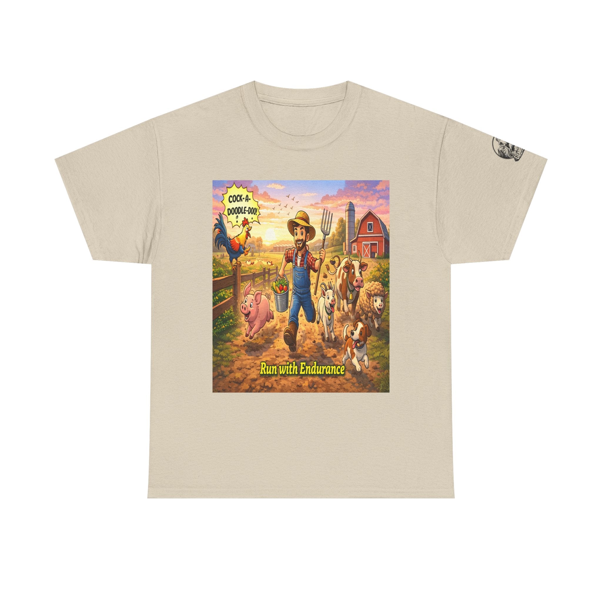 Farm Life Tee — "Run with Endurance" Inspirational Farm Animal T‑Shirt