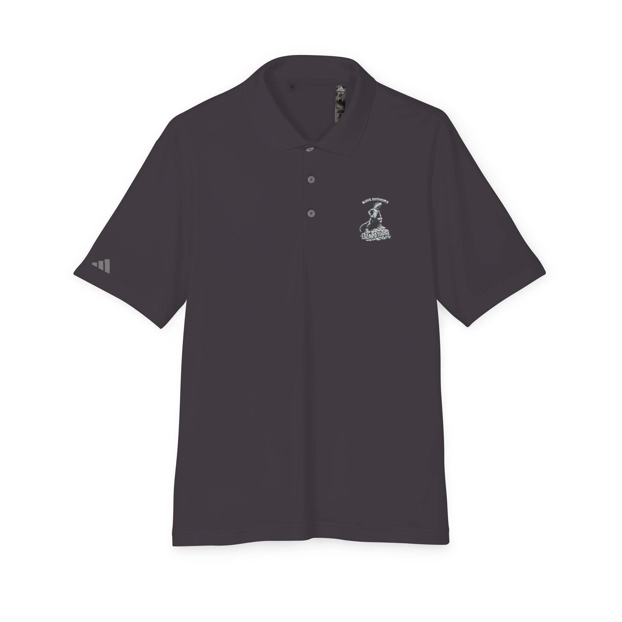 Performance Polo — Small Surfing Skull Chest Logo