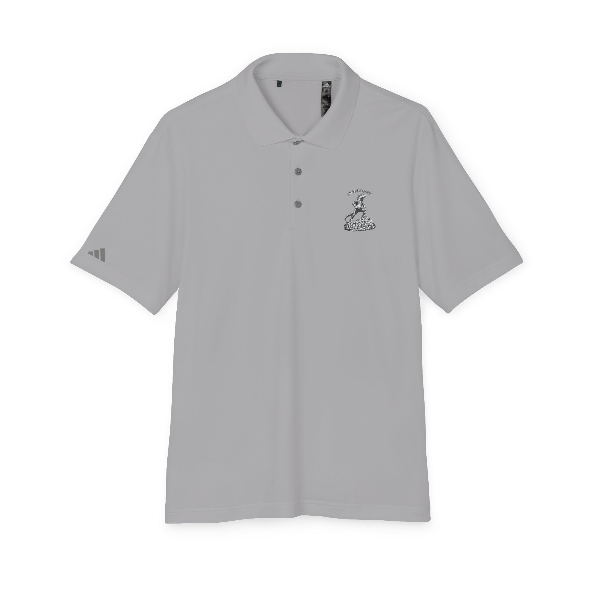 Performance Polo — Small Surfing Skull Chest Logo