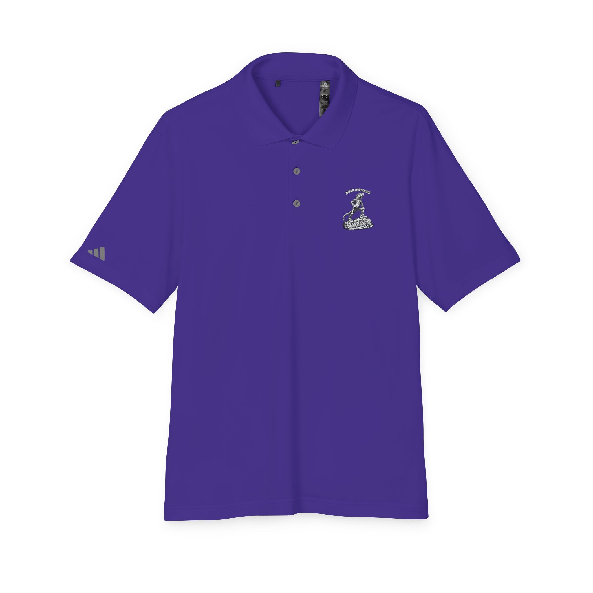 Performance Polo — Small Surfing Skull Chest Logo