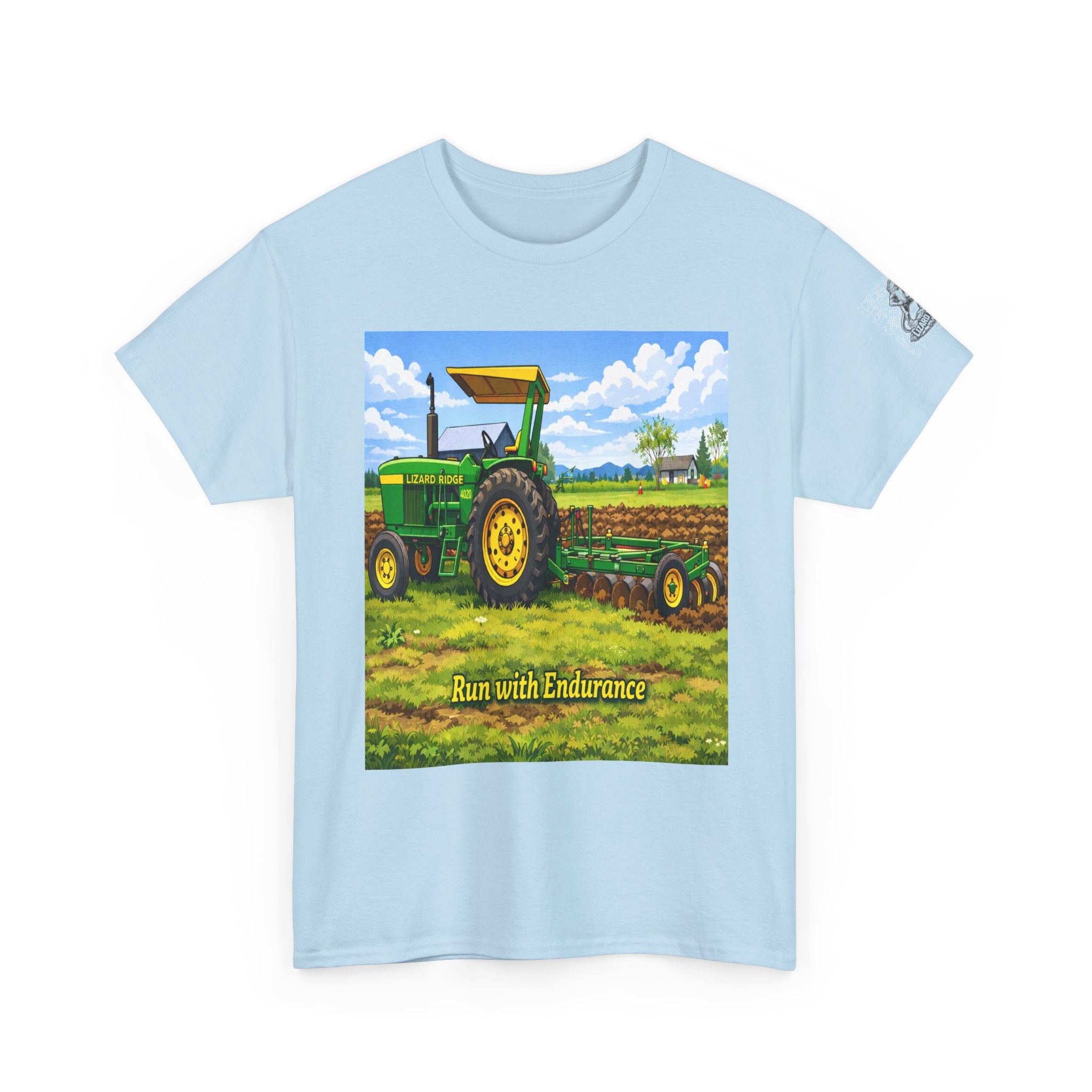 Tractor Field Crewneck Tee — Run with Endurance Farm Shirt