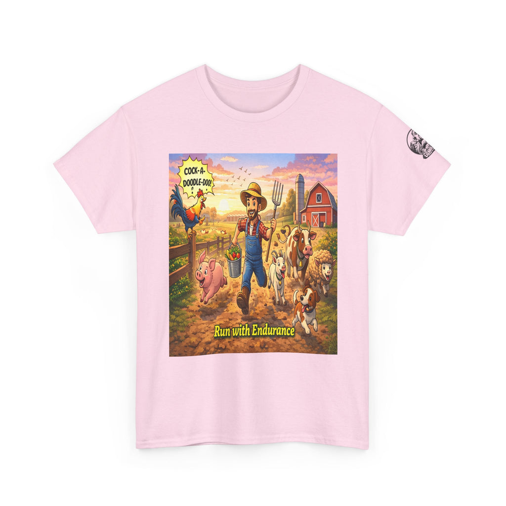 Farm Life Tee — "Run with Endurance" Inspirational Farm Animal T‑Shirt