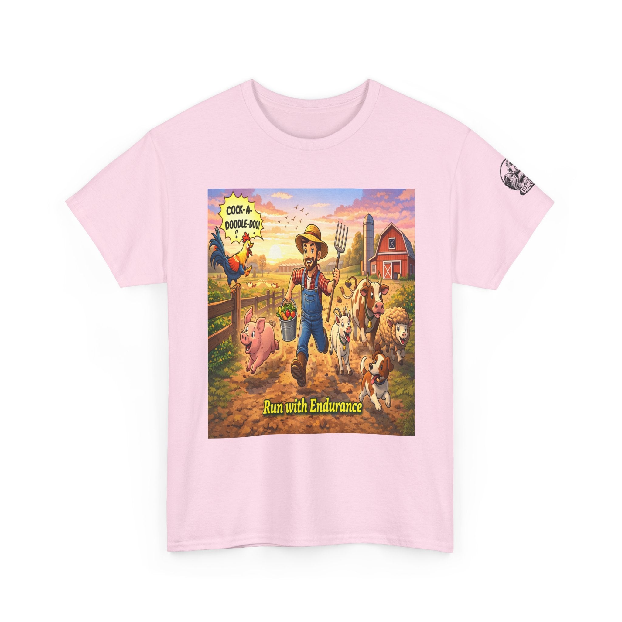 Farm Life Tee — "Run with Endurance" Inspirational Farm Animal T‑Shirt
