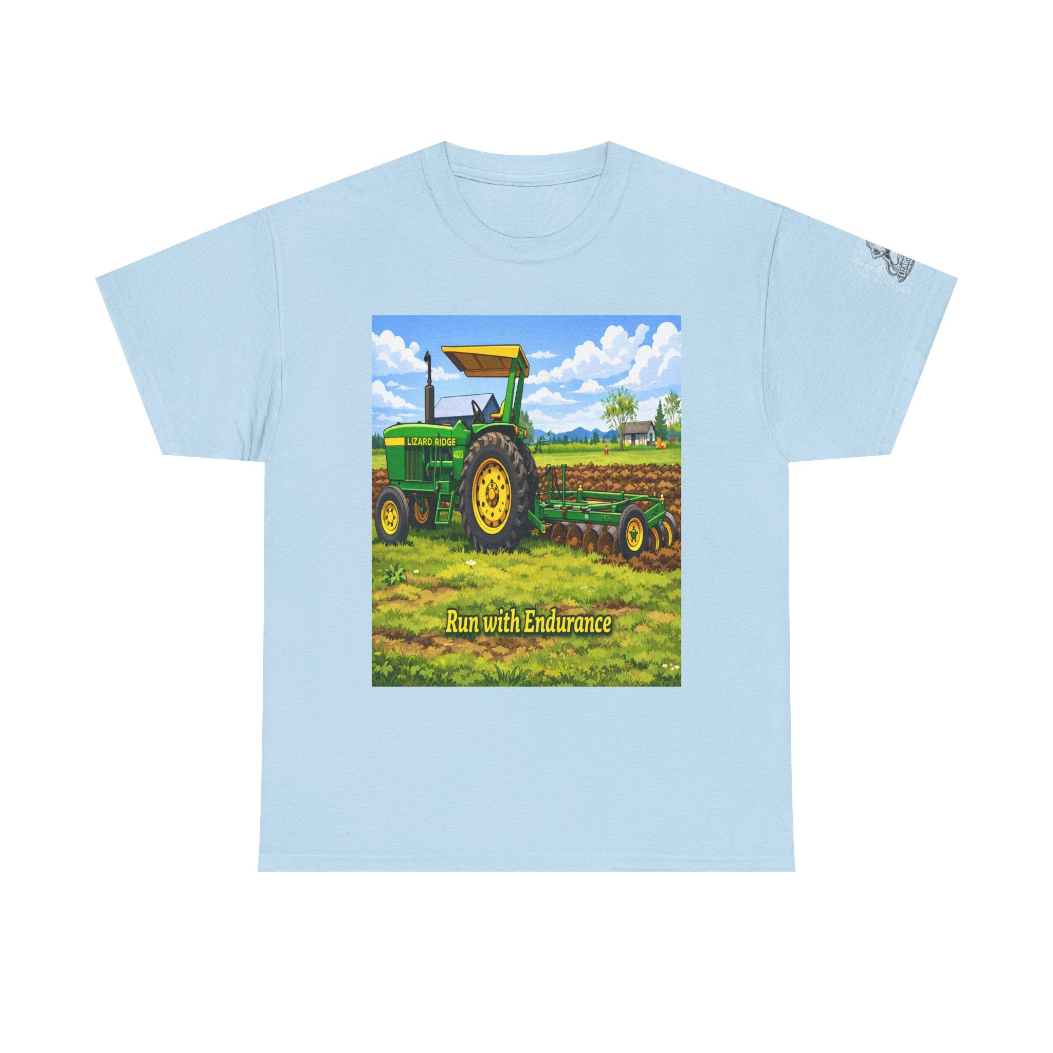 Tractor Field Crewneck Tee — Run with Endurance Farm Shirt
