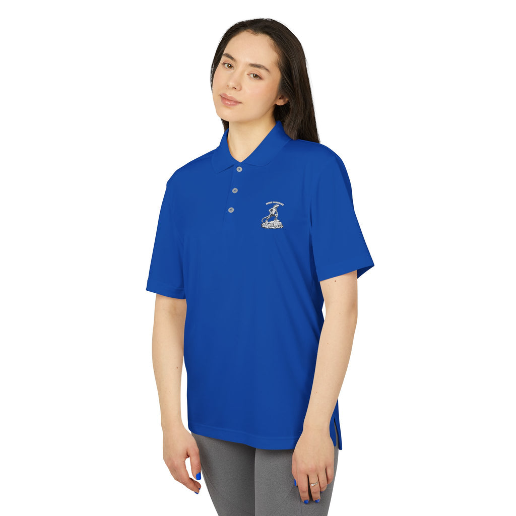 Performance Polo — Small Surfing Skull Chest Logo
