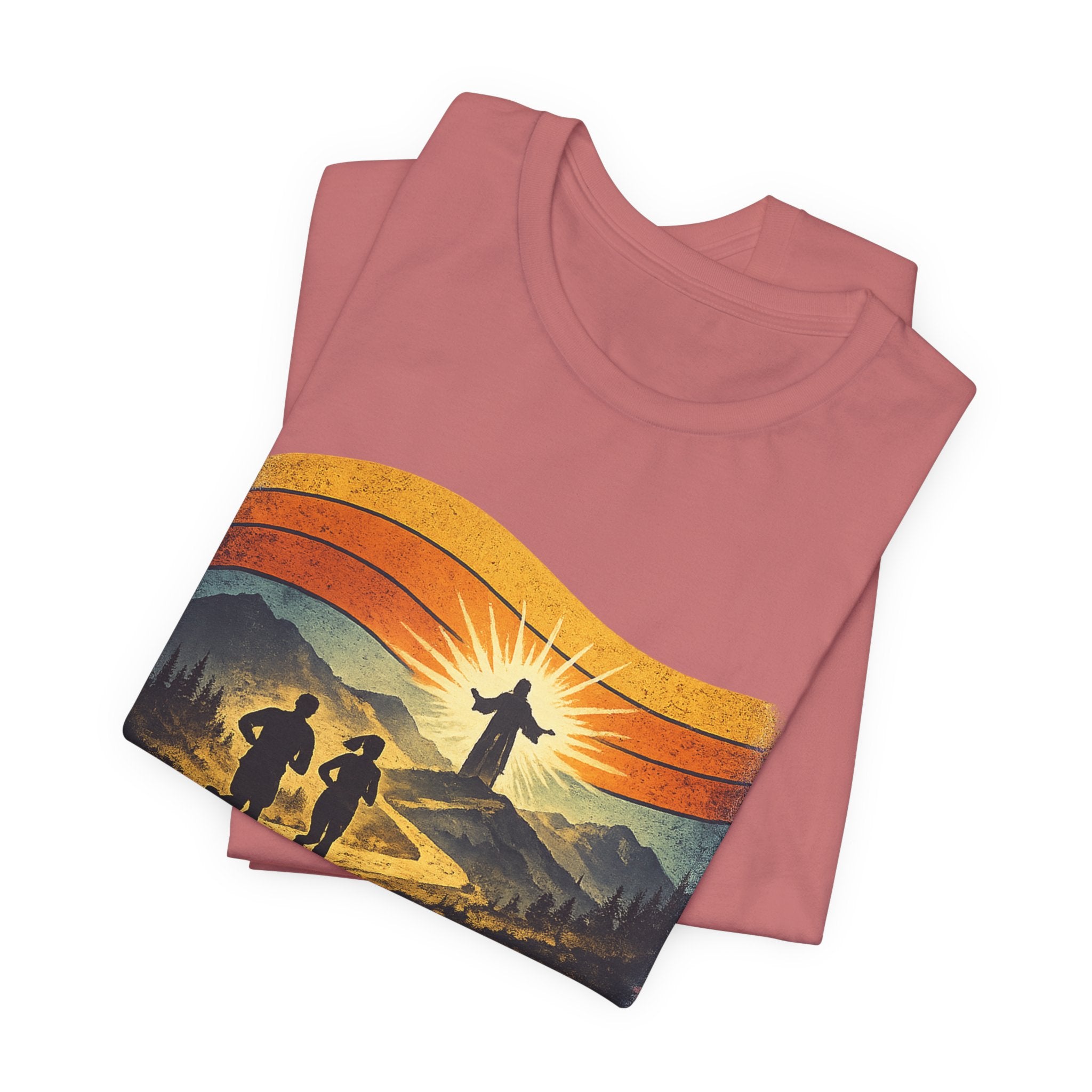 Christian Running Tee — "Run with Endurance, Looking Unto Jesus" T-Shirt