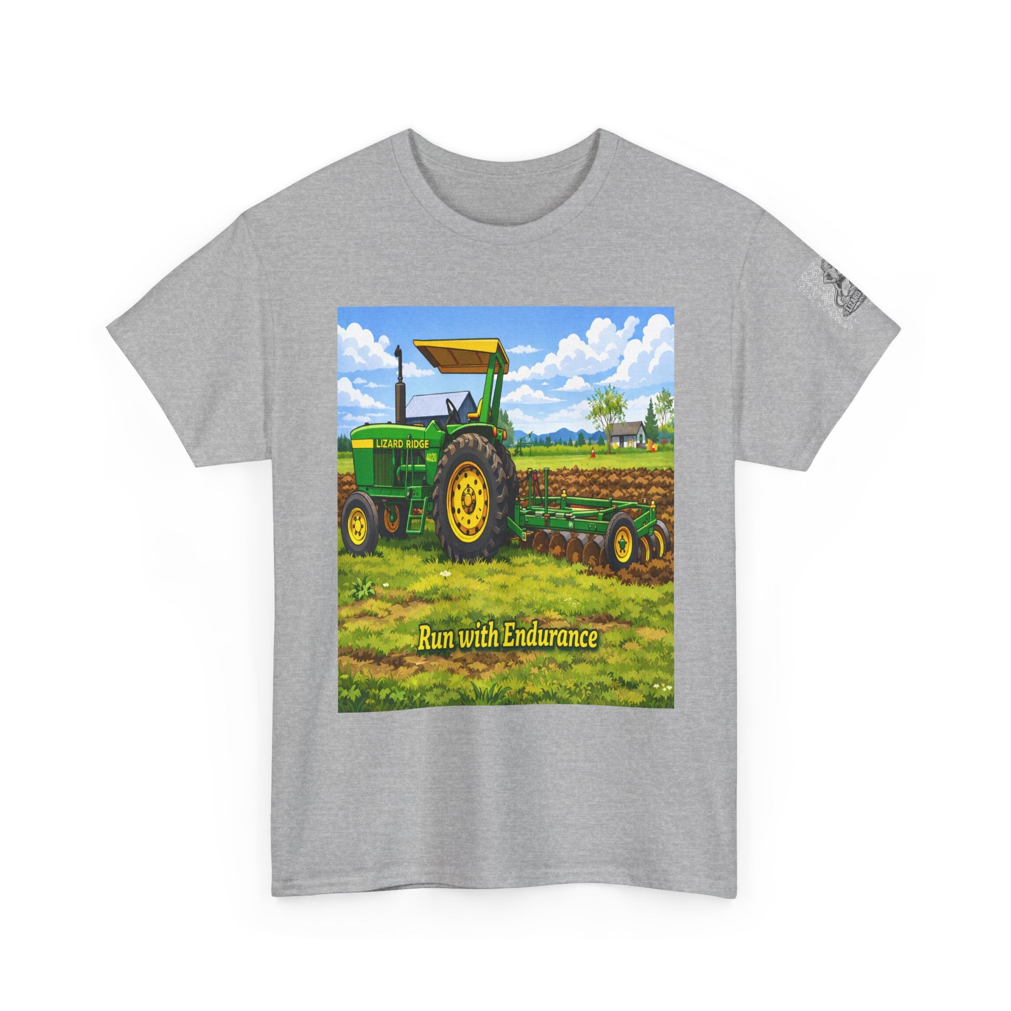 Tractor Field Crewneck Tee — Run with Endurance Farm Shirt