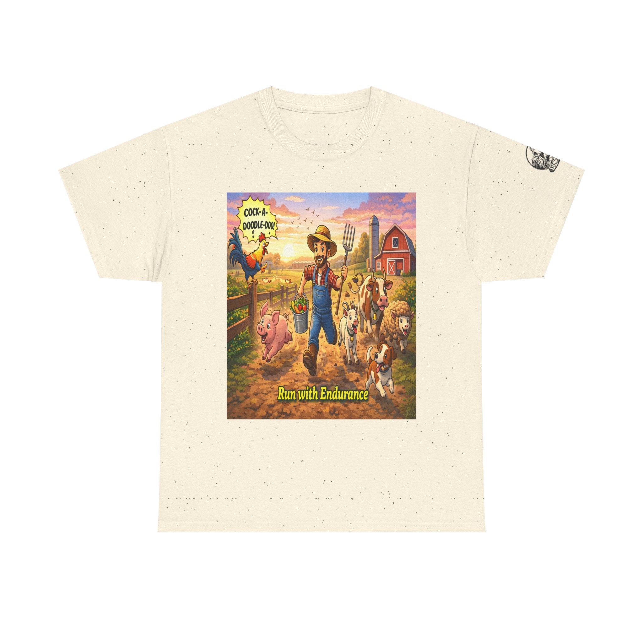 Farm Life Tee — "Run with Endurance" Inspirational Farm Animal T‑Shirt