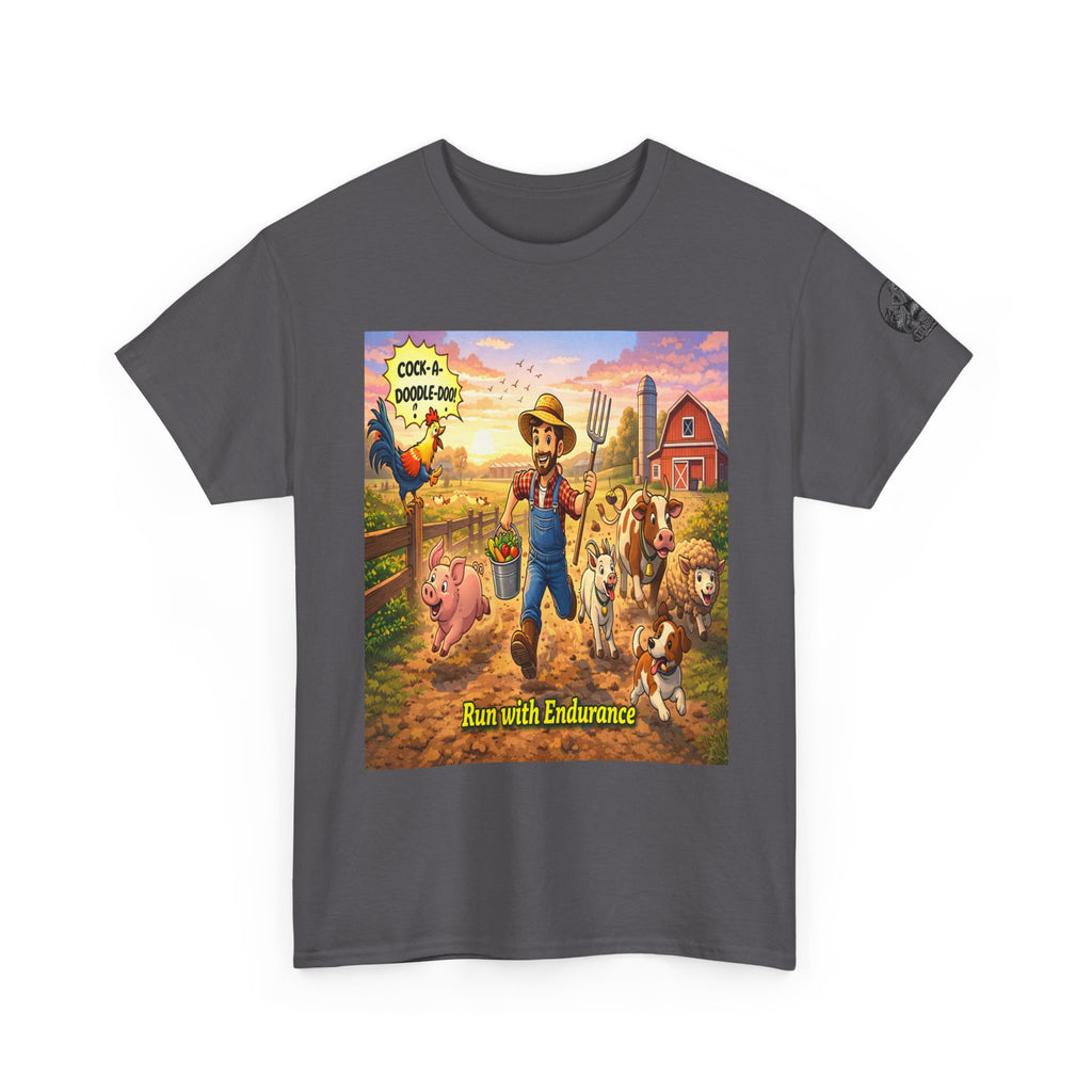 Farm Life Tee — "Run with Endurance" Inspirational Farm Animal T‑Shirt