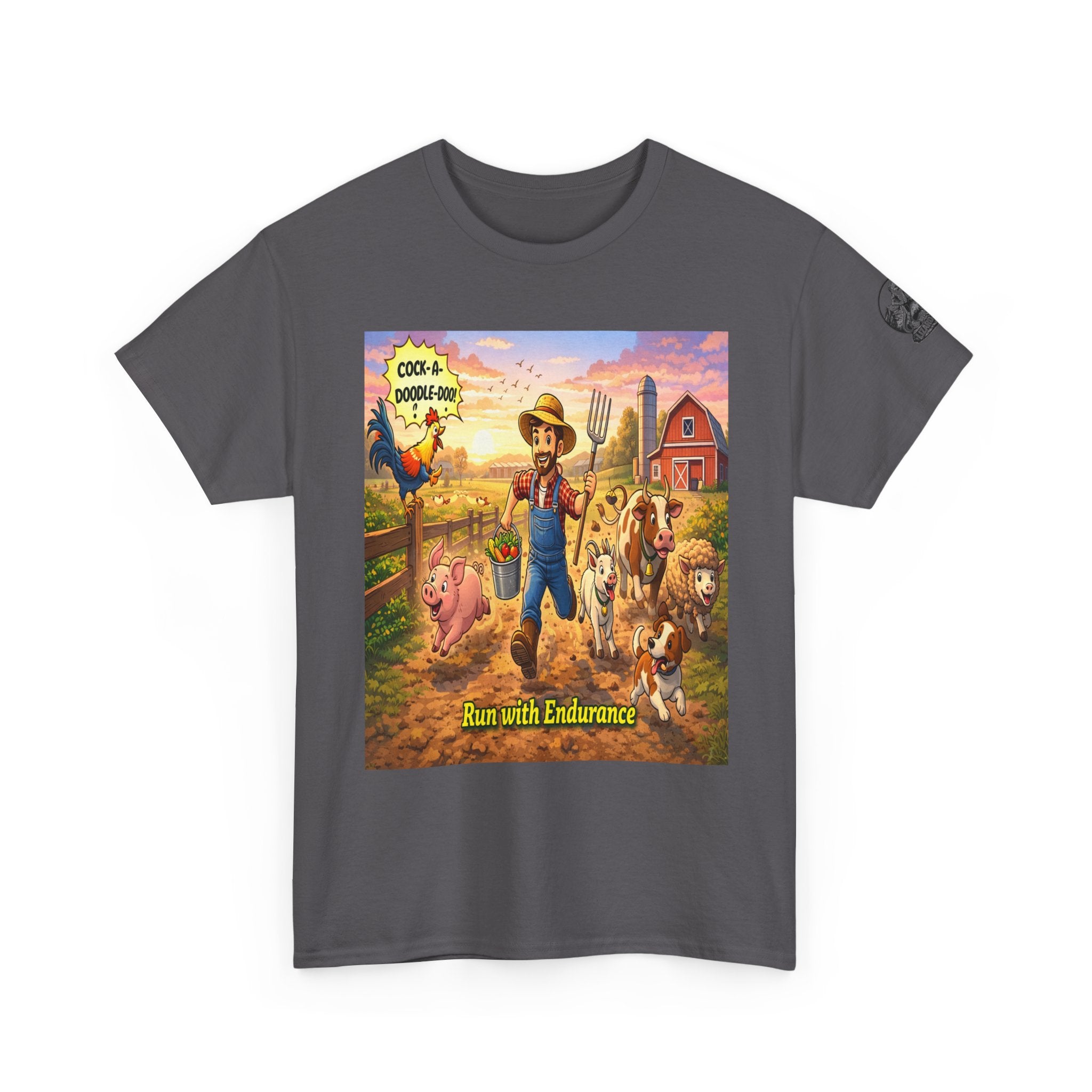 Farm Life Tee — "Run with Endurance" Inspirational Farm Animal T‑Shirt