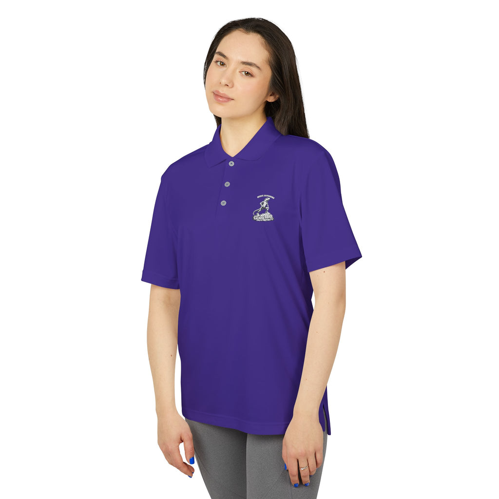 Performance Polo — Small Surfing Skull Chest Logo