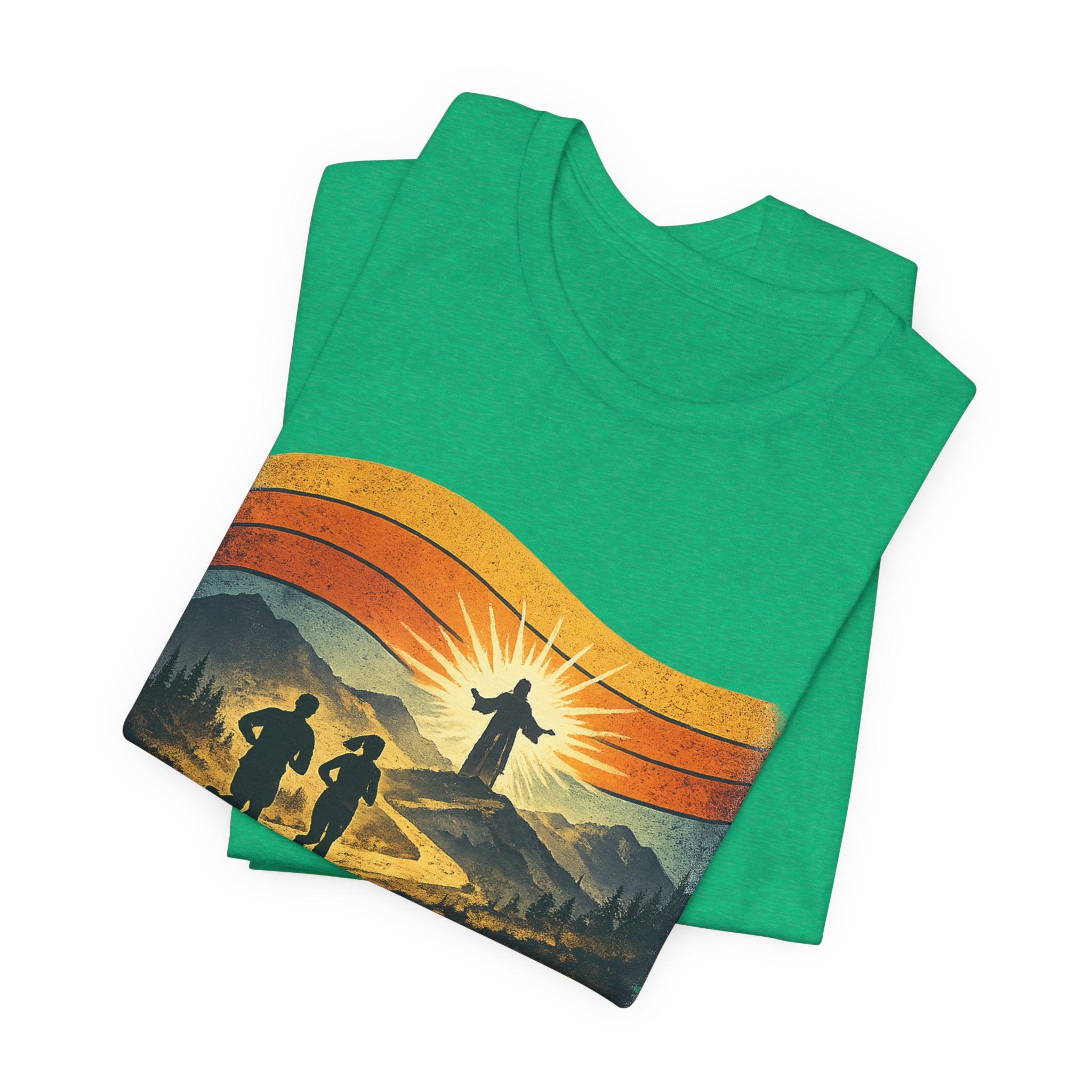 Christian Running Tee — "Run with Endurance, Looking Unto Jesus" T-Shirt