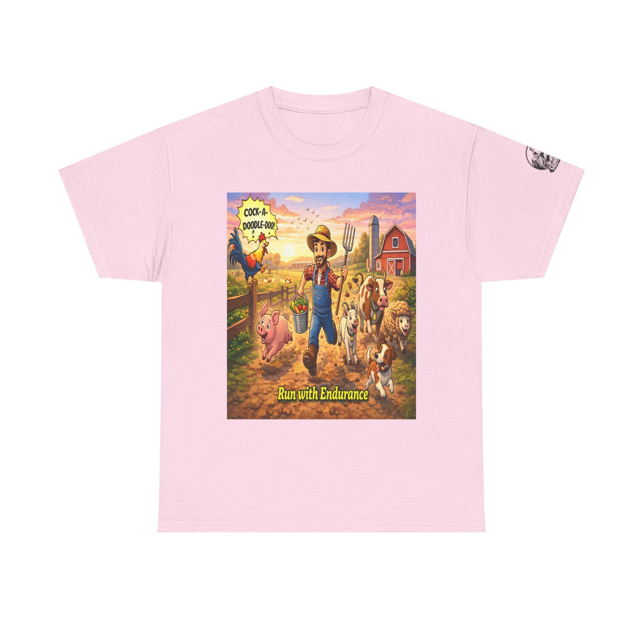 Farm Life Tee — "Run with Endurance" Inspirational Farm Animal T‑Shirt