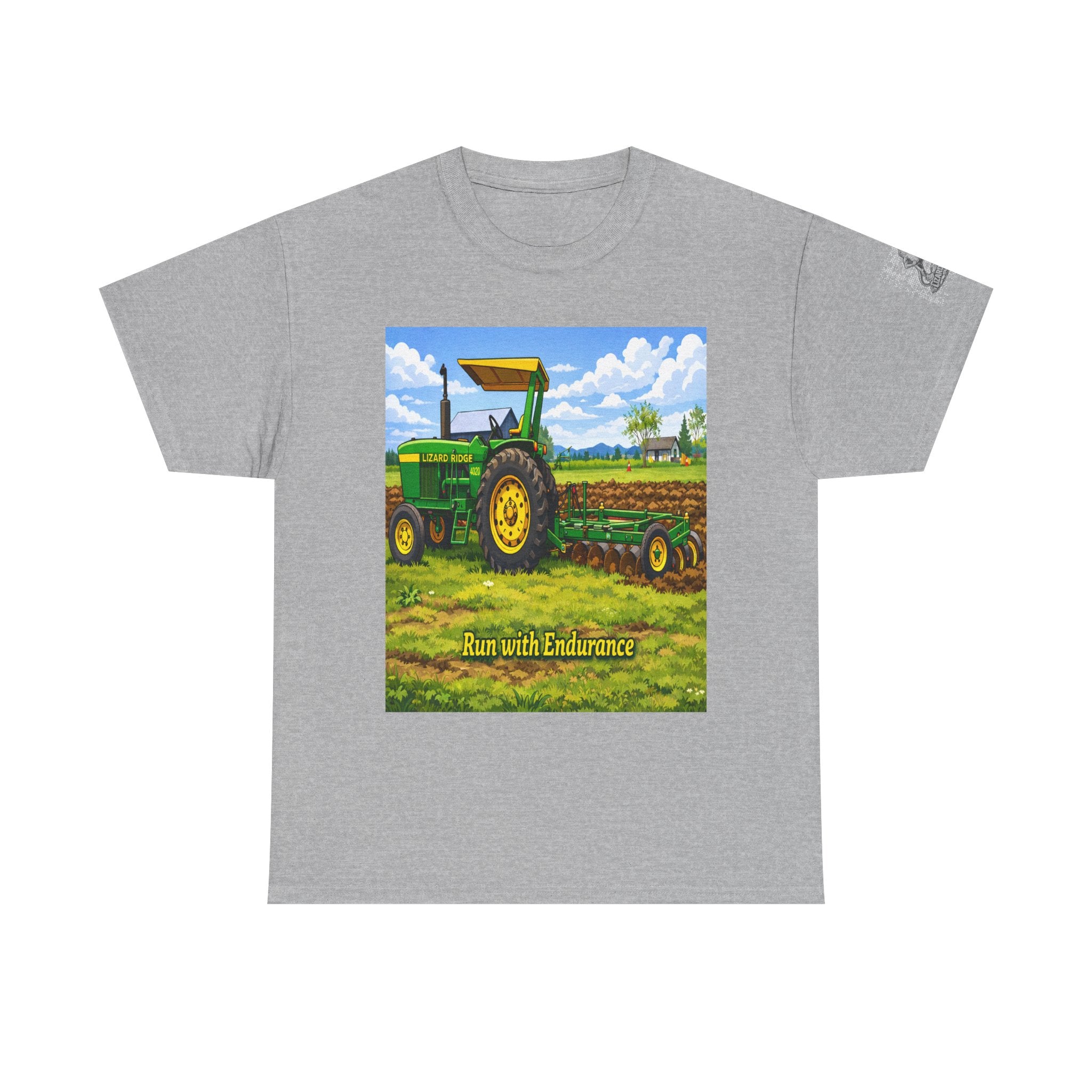 Tractor Field Crewneck Tee — Run with Endurance Farm Shirt