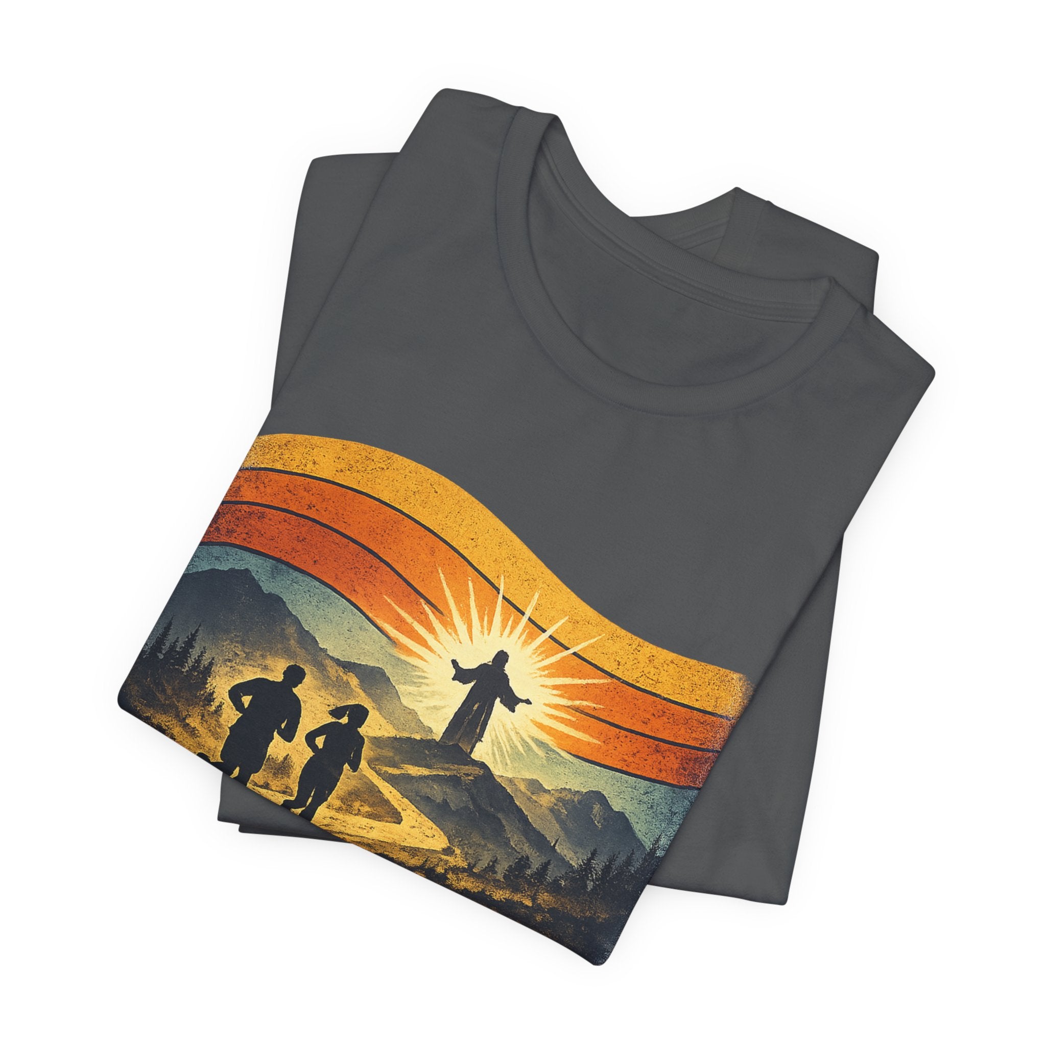 Christian Running Tee — "Run with Endurance, Looking Unto Jesus" T-Shirt