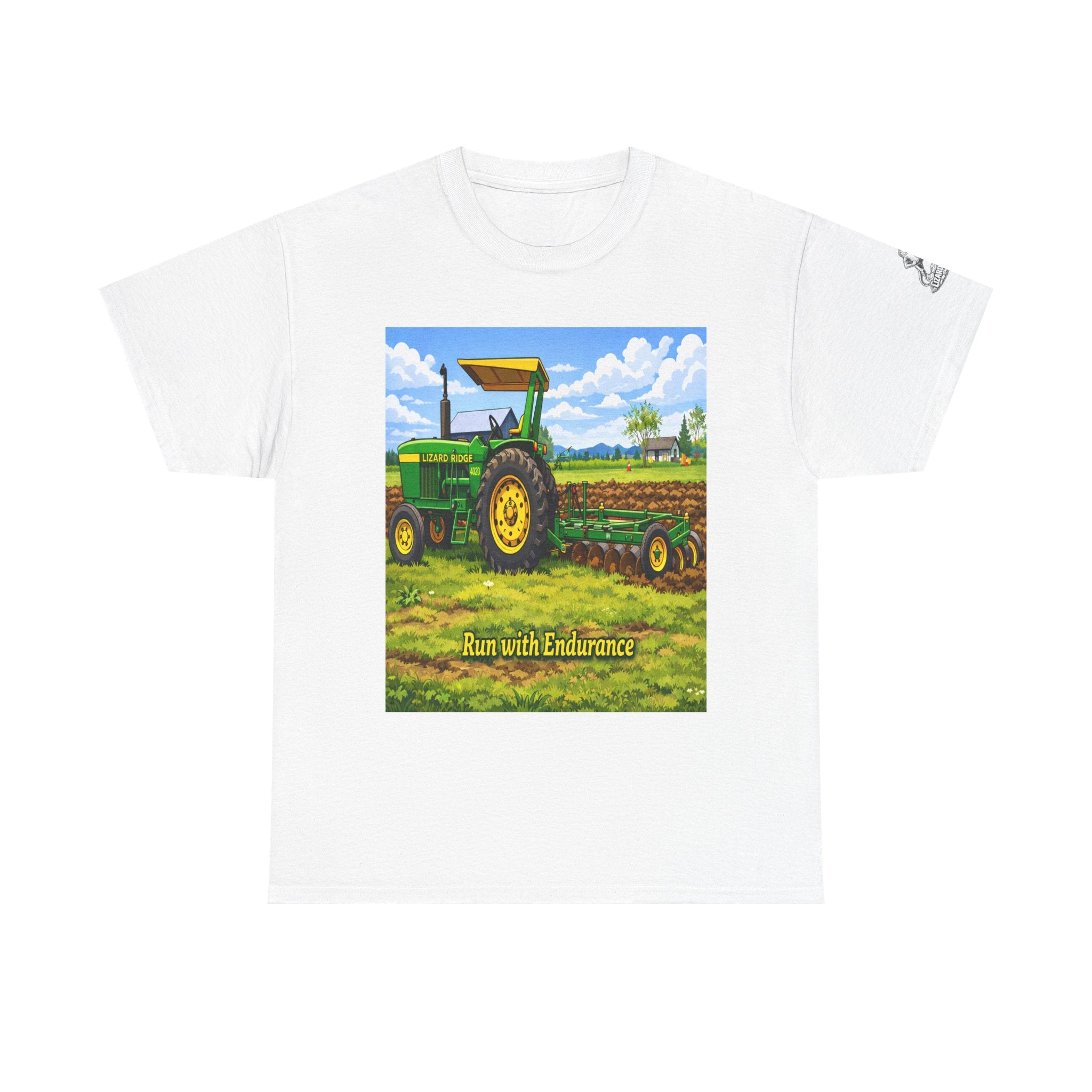 Tractor Field Crewneck Tee — Run with Endurance Farm Shirt